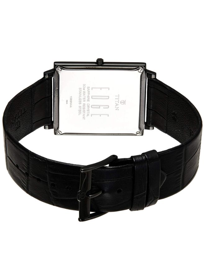 TITAN men Edge Water Resistant Leather Analog Watch 1599NL01 - Image 2