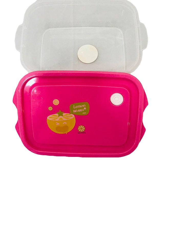 يولان علبة غداء ليمون واوا الوردي/الشفاف 20سم