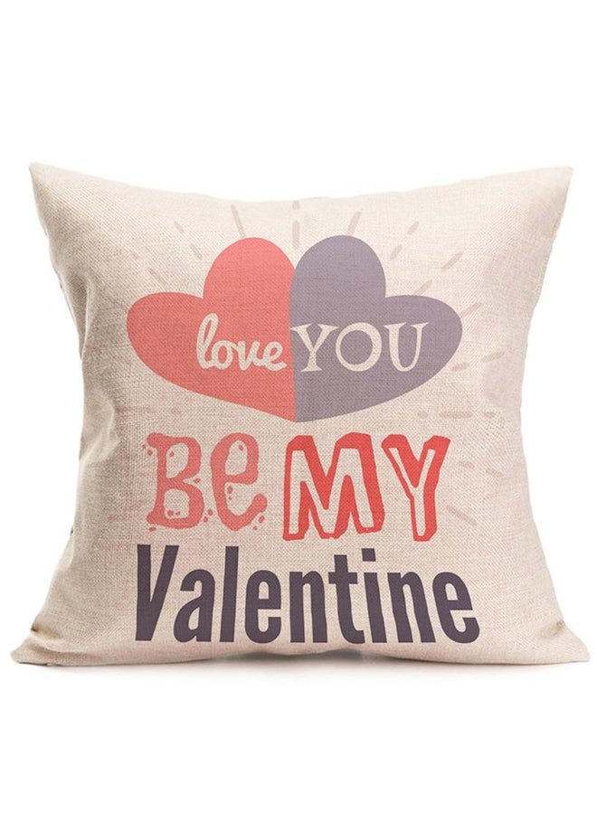 شاربدو غطاء وسادة من القطن والكتان مطبوع بتصميم كلاسيك 45x45x1سم