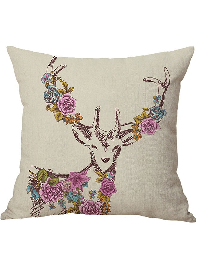 Sharpdo Modern Home Painted Pillowcase Linen Multicolour 45x45x1centimeter