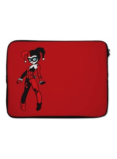 Retro Harley Quinn Printed Sleeve For 13-Inch Laptop Red/Black/White