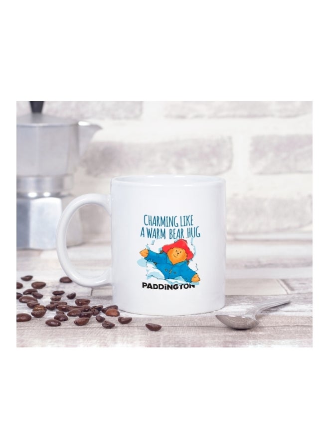 LOUD UNIVERSE Bear Hug Cartoon Printed Coffee Mug White/Blue/Red  - Image 2