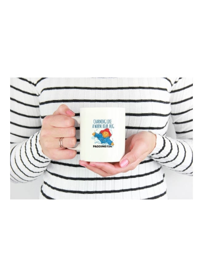 LOUD UNIVERSE Bear Hug Cartoon Printed Coffee Mug White/Blue/Red  - Image 3