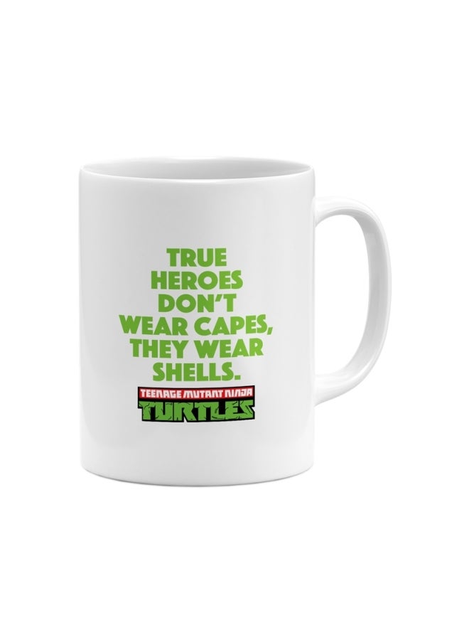 LOUD UNIVERSE Ninja Turtle Cartoon Printed Coffee Mug White/Green/Red  - Image 1