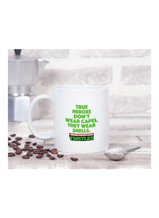 LOUD UNIVERSE Ninja Turtle Cartoon Printed Coffee Mug White/Green/Red  - Image 2
