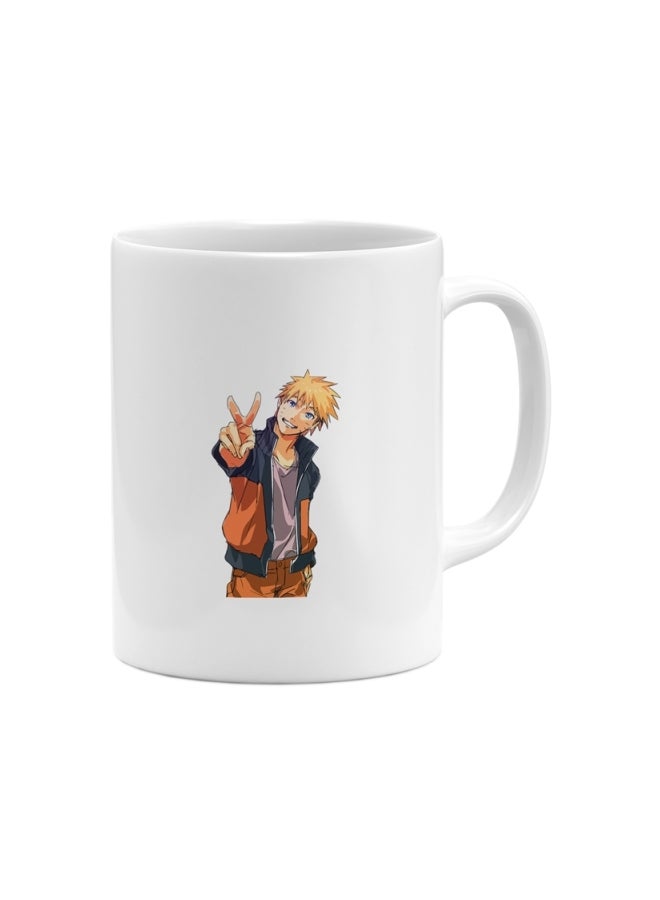 LOUD UNIVERSE Naruto Printed Coffee Mug White/Orange/Yellow  - Image 1