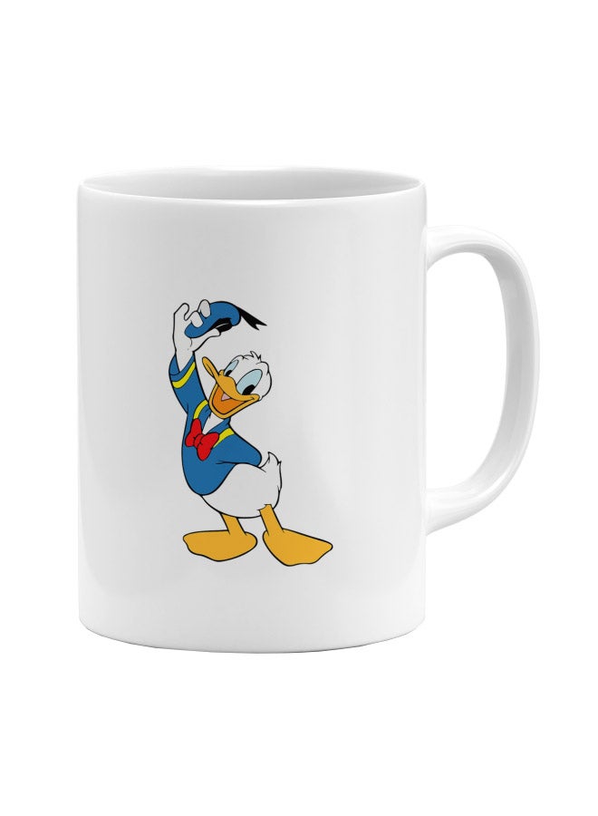 LOUD UNIVERSE Donald Duck Printed Coffee Mug White/Blue/Yellow  - Image 1