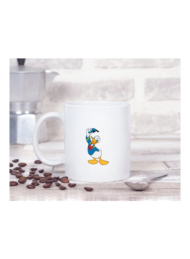 LOUD UNIVERSE Donald Duck Printed Coffee Mug White/Blue/Yellow  - Image 2