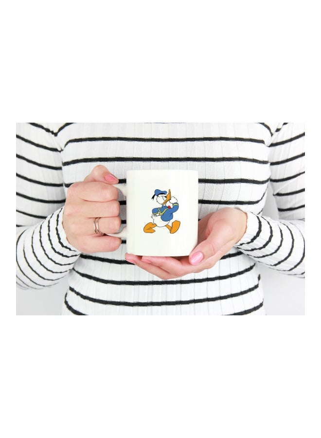 LOUD UNIVERSE Donald Duck Printed Coffee Mug White/Blue/Yellow  - Image 3