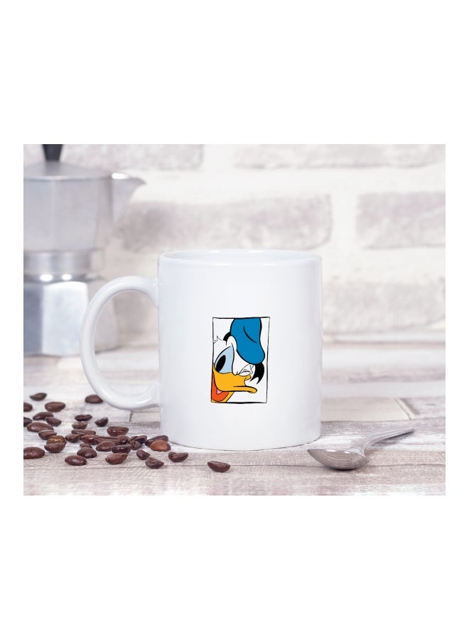 LOUD UNIVERSE Donald Duck Printed Coffee Mug White/Blue/Yellow  - Image 2
