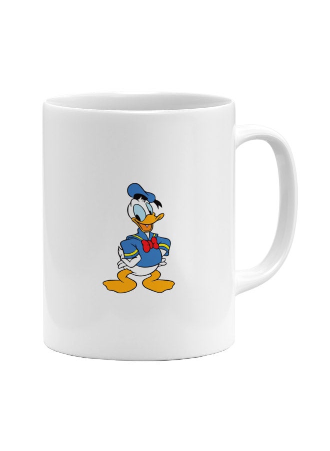 LOUD UNIVERSE Donald Duck Printed Coffee Mug White/Blue/Yellow  - Image 1