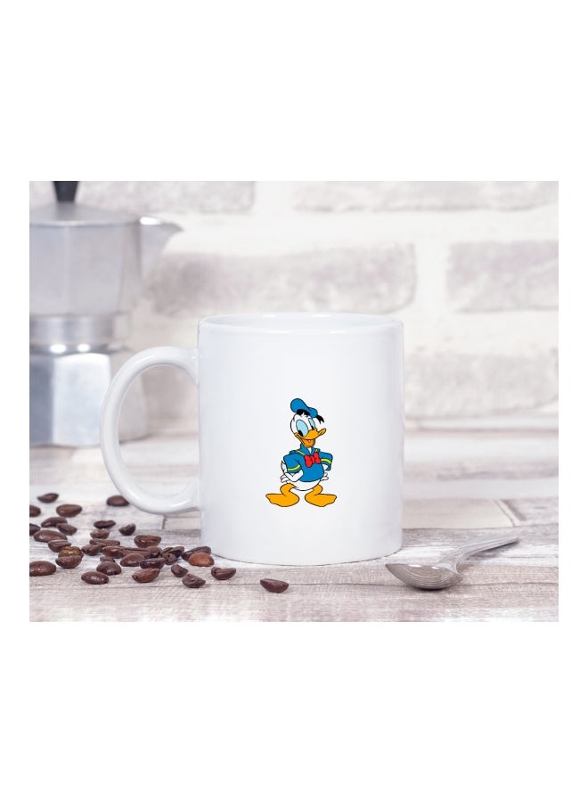 LOUD UNIVERSE Donald Duck Printed Coffee Mug White/Blue/Yellow  - Image 2