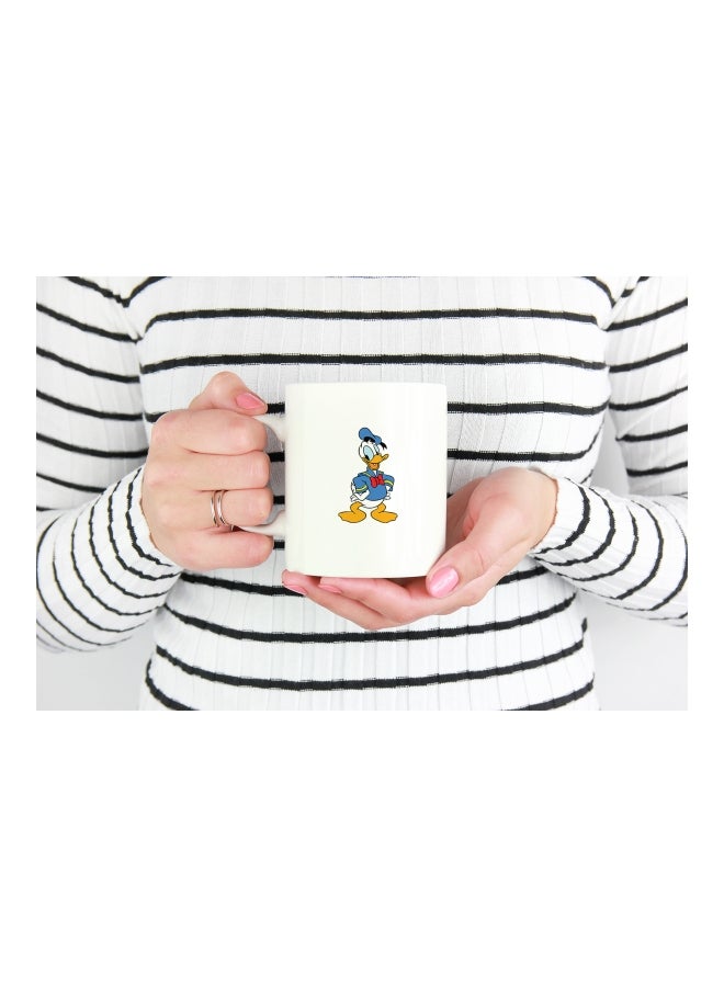 LOUD UNIVERSE Donald Duck Printed Coffee Mug White/Blue/Yellow  - Image 3