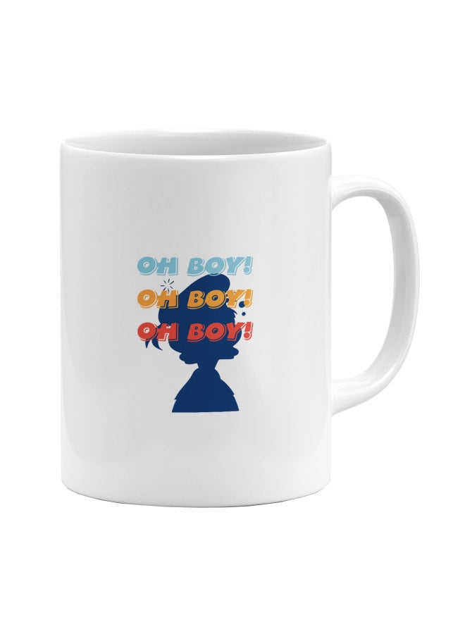 LOUD UNIVERSE Donald Duck Printed Coffee Mug White/Blue/Yellow  - Image 1