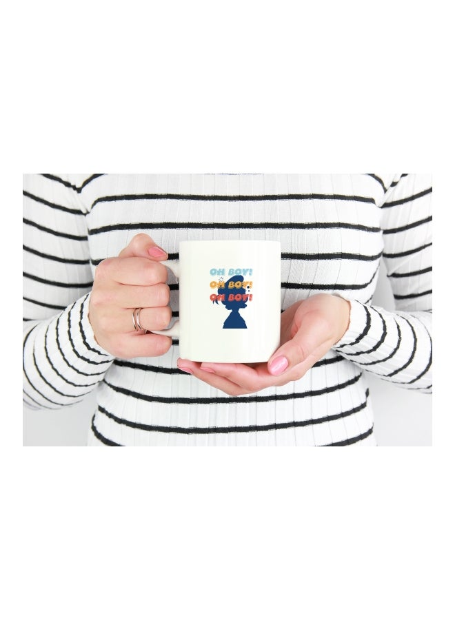LOUD UNIVERSE Donald Duck Printed Coffee Mug White/Blue/Yellow  - Image 3
