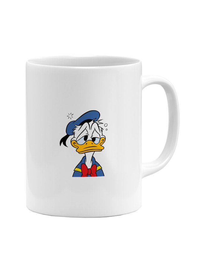 LOUD UNIVERSE Donald Duck Printed Coffee Mug White/Blue/Yellow  - Image 1