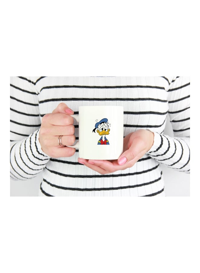LOUD UNIVERSE Donald Duck Printed Coffee Mug White/Blue/Yellow  - Image 3