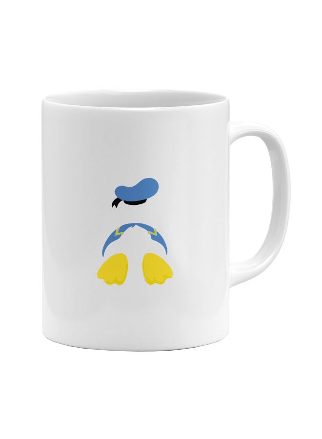 LOUD UNIVERSE Donald Duck Printed Coffee Mug White/Blue/Yellow  - Image 1