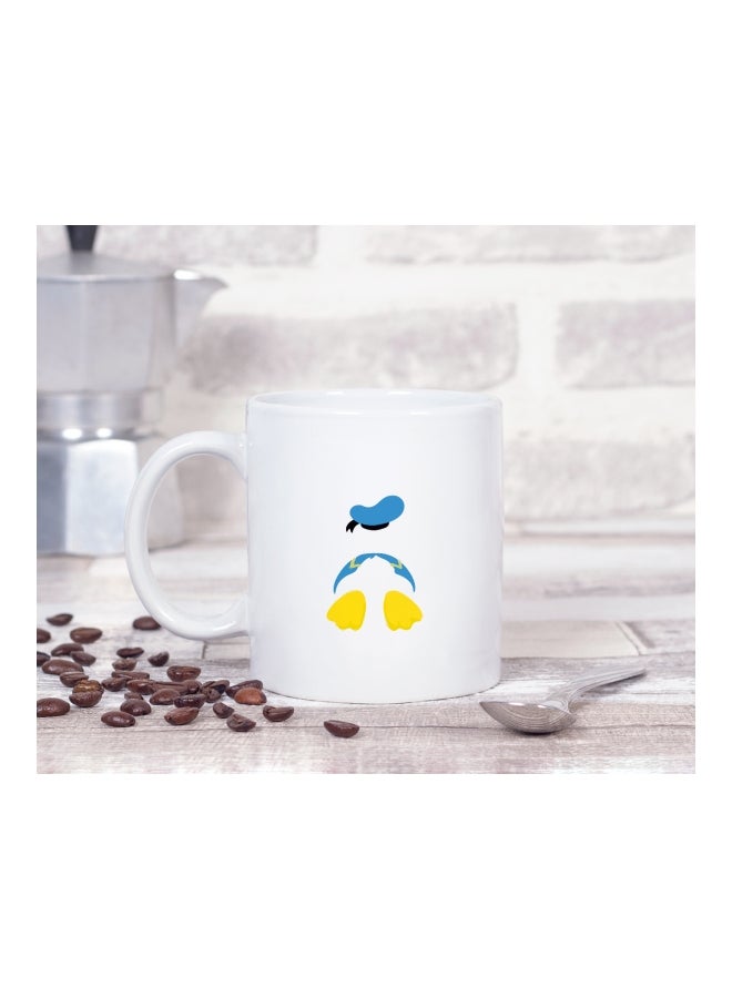 LOUD UNIVERSE Donald Duck Printed Coffee Mug White/Blue/Yellow  - Image 2