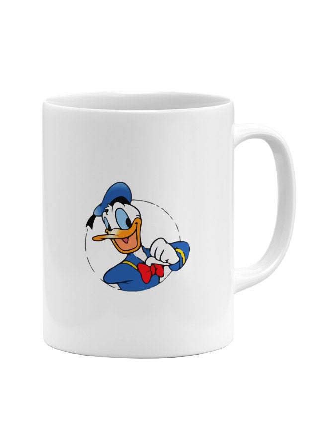 LOUD UNIVERSE Donald Duck Printed Coffee Mug White/Blue/Yellow  - Image 1