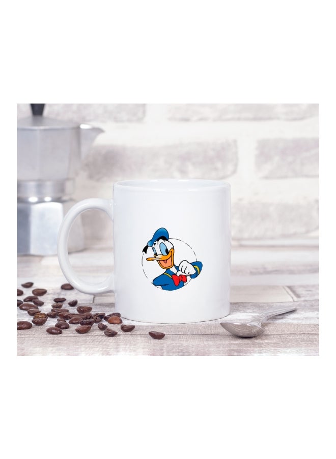LOUD UNIVERSE Donald Duck Printed Coffee Mug White/Blue/Yellow  - Image 2