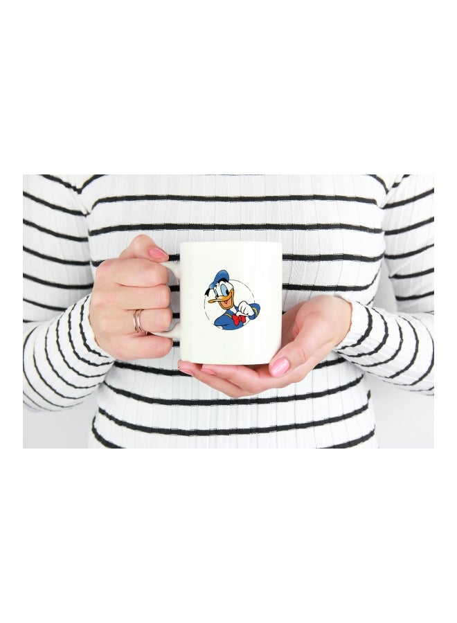LOUD UNIVERSE Donald Duck Printed Coffee Mug White/Blue/Yellow  - Image 3