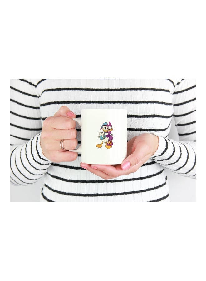 LOUD UNIVERSE - Donald Duck And Daisy Duck Printed Coffee Mug White/Pink/Blue - Image 1