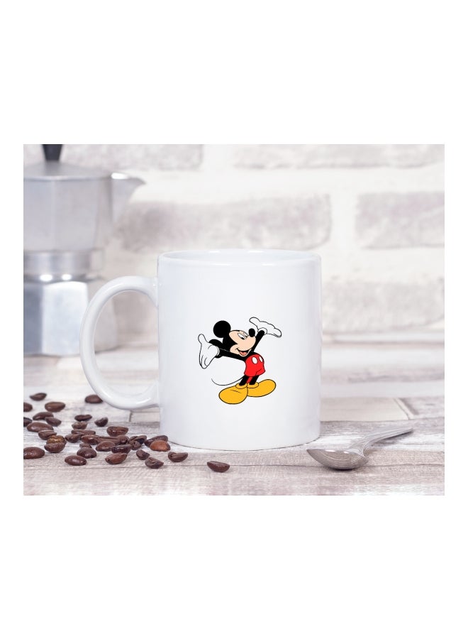 LOUD UNIVERSE Mickey Mouse Printed Coffee Mug White/Black/Red/Yellow  - Image 2