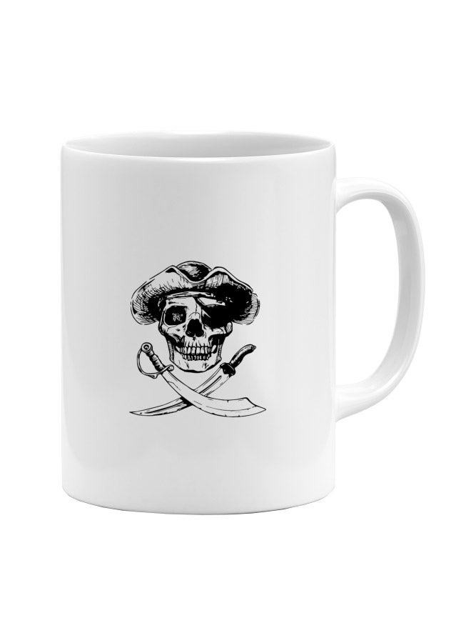 LOUD UNIVERSE Pirates Of The Caribbean Movie Art Printed Coffee Mug White/Black  - Image 1