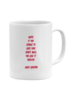 LOUD UNIVERSE Jack Sparrow Quote Printed Coffee Mug White/Red  - Image 1