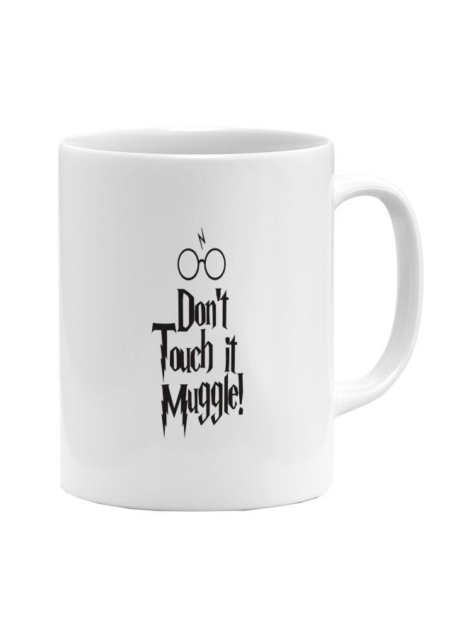 LOUD UNIVERSE Muggle Touch Quote Printed Coffee Mug White/Black - Image 1