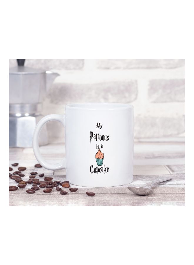 لاود يونيفيرس قدح قهوة مطبوع أبيض/ أسود - Image 2