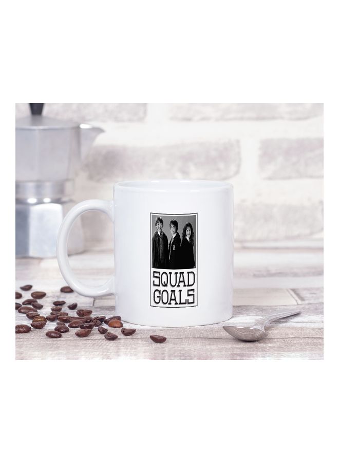 LOUD UNIVERSE Squad Goals Printed Coffee Mug White/Black  - Image 2