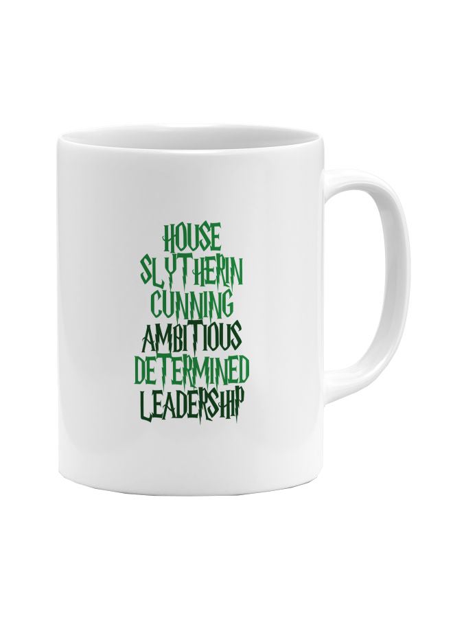 LOUD UNIVERSE House Slytherin Theme Printed Coffee Mug White/Green - Image 1