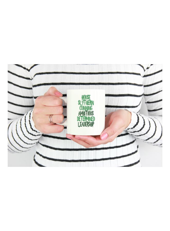 LOUD UNIVERSE House Slytherin Theme Printed Coffee Mug White/Green - Image 2