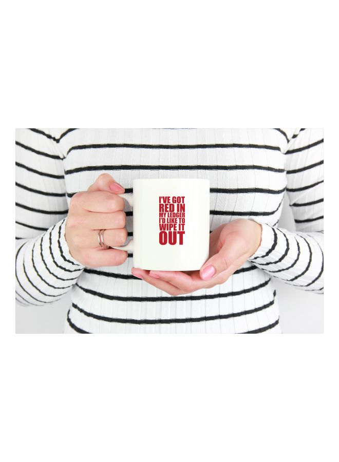 LOUD UNIVERSE Black Widow Quote Printed Coffee Mug White/Red  - Image 3