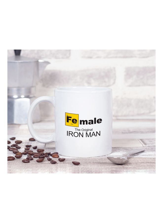 LOUD UNIVERSE Iron Man Quoted Coffee Mug White/Black/Yellow  - Image 2