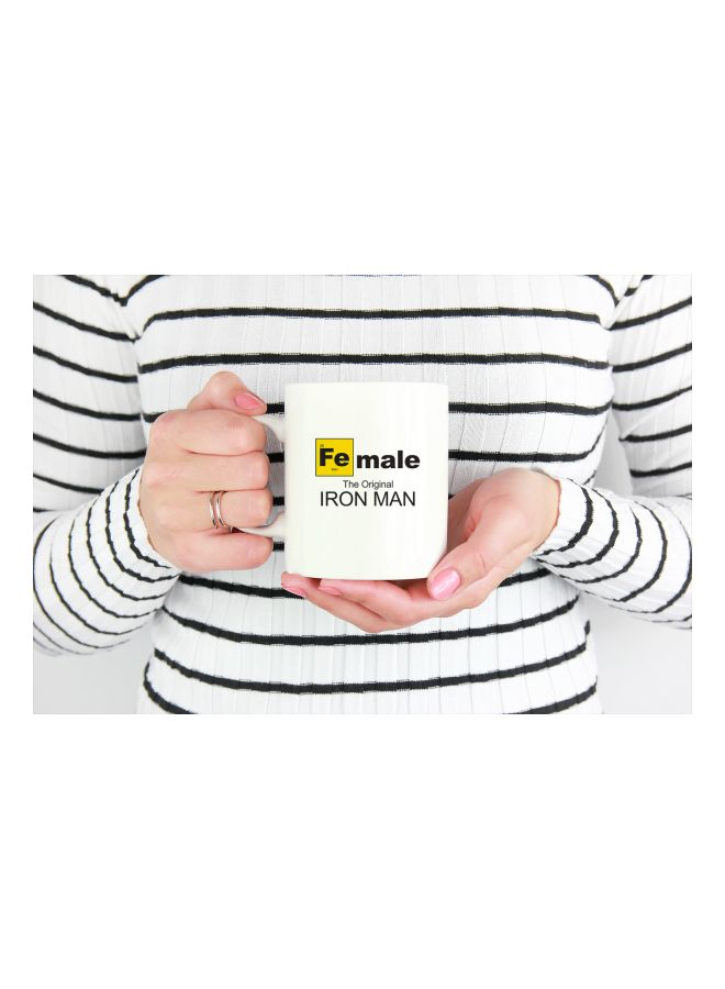 LOUD UNIVERSE Iron Man Quoted Coffee Mug White/Black/Yellow  - Image 3