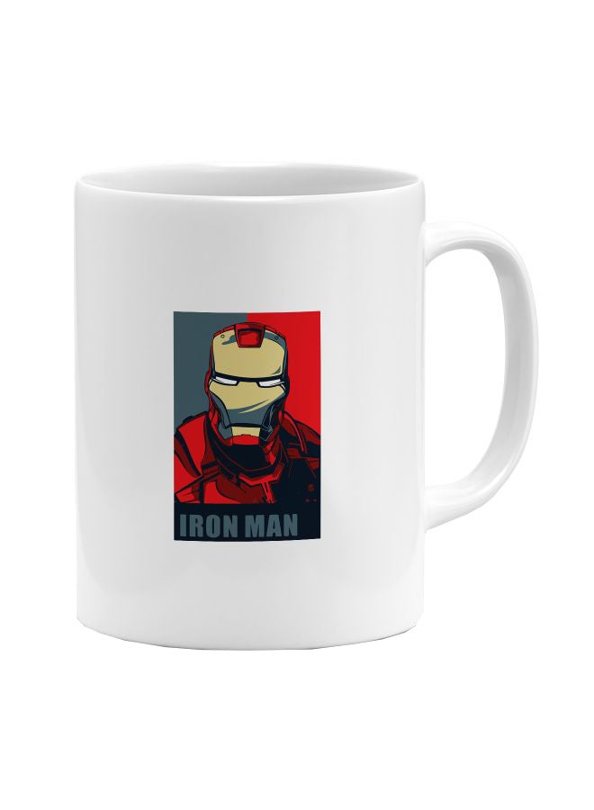 LOUD UNIVERSE Iron Man Printed Coffee Mug White/Red/Blue  - Image 1