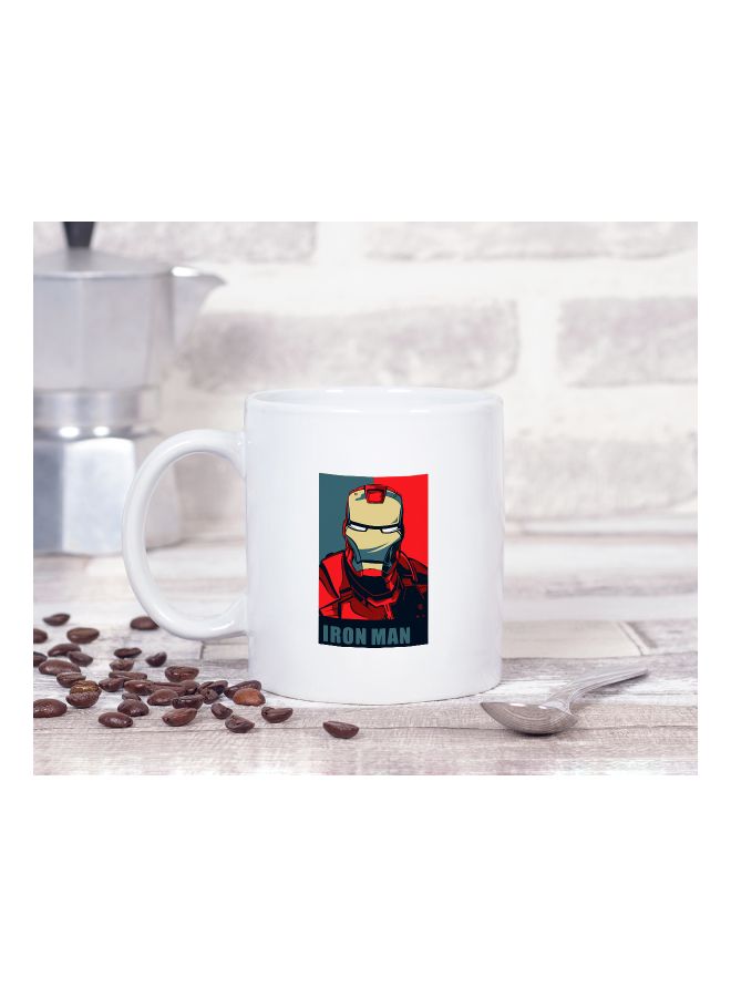 LOUD UNIVERSE Iron Man Printed Coffee Mug White/Red/Blue  - Image 2