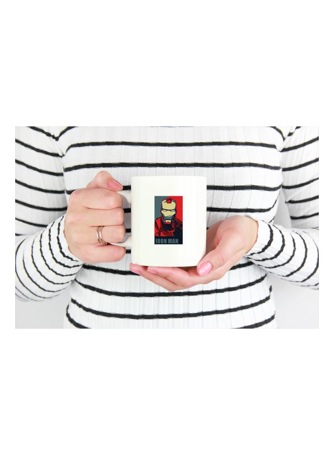 LOUD UNIVERSE Iron Man Printed Coffee Mug White/Red/Blue  - Image 3