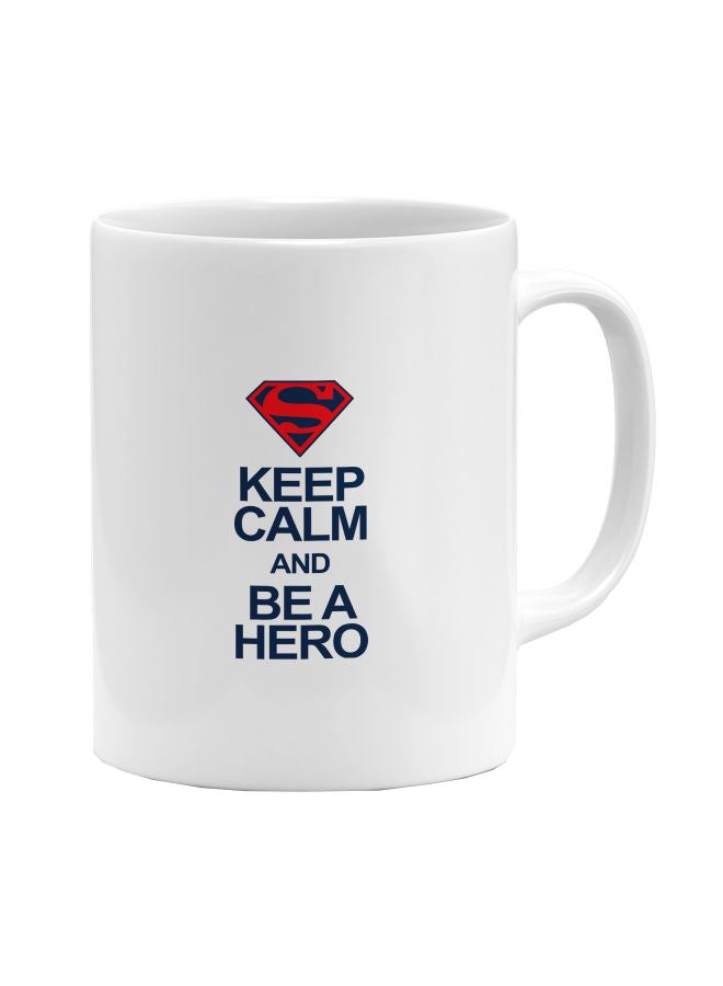 LOUD UNIVERSE Hero Superman Quote Printed Coffee Mug White/Red  - Image 1