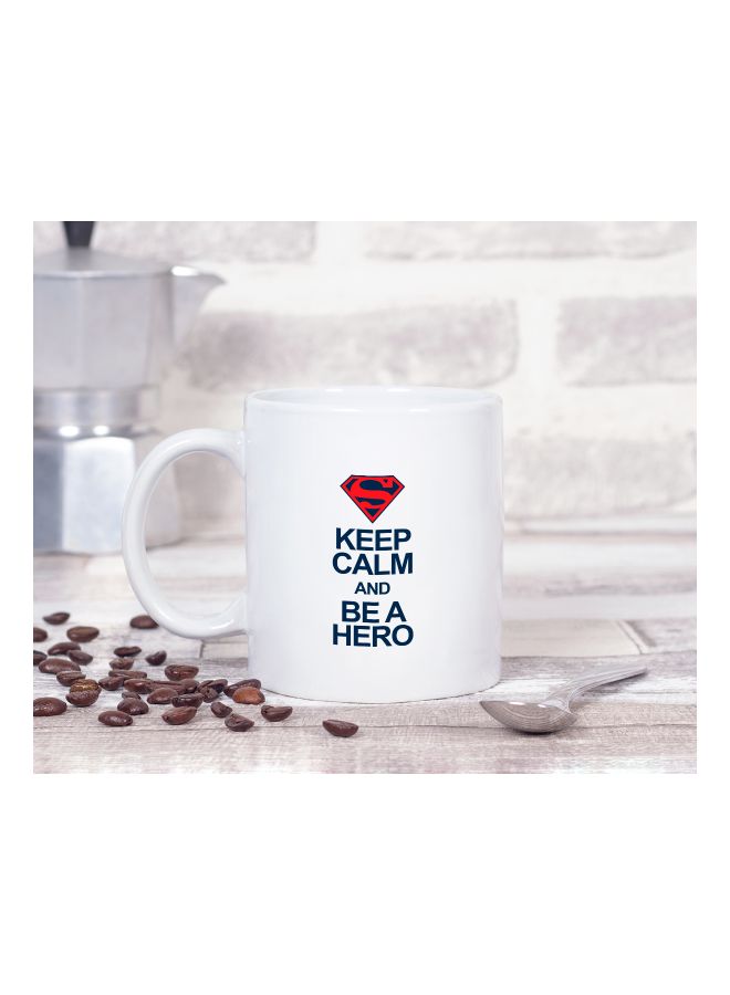 LOUD UNIVERSE Hero Superman Quote Printed Coffee Mug White/Red  - Image 2