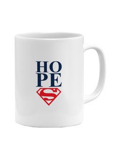 Superman Hope Theme Printed Coffee Mug White/Blue/Red