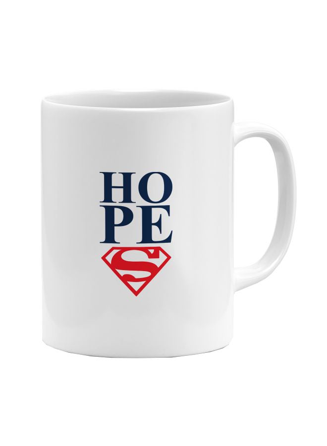 LOUD UNIVERSE - Superman Hope Theme Printed Coffee Mug White/Blue/Red - Image 1