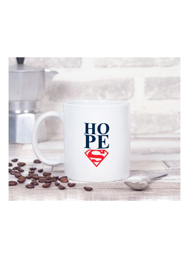 LOUD UNIVERSE - Superman Hope Theme Printed Coffee Mug White/Blue/Red - Image 1