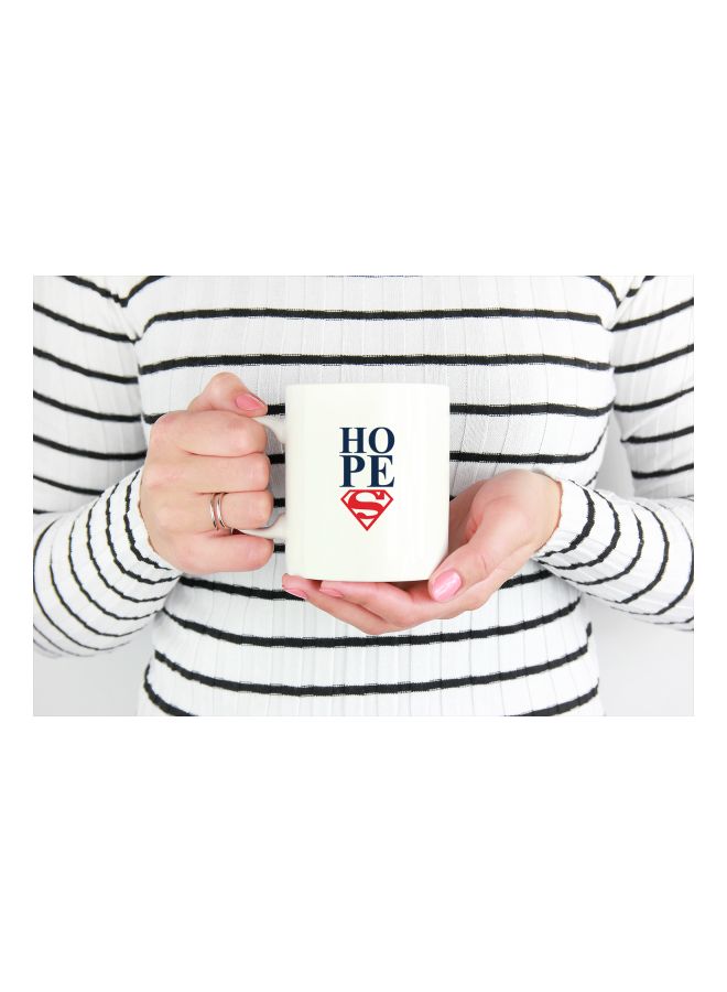 LOUD UNIVERSE - Superman Hope Theme Printed Coffee Mug White/Blue/Red - Image 1