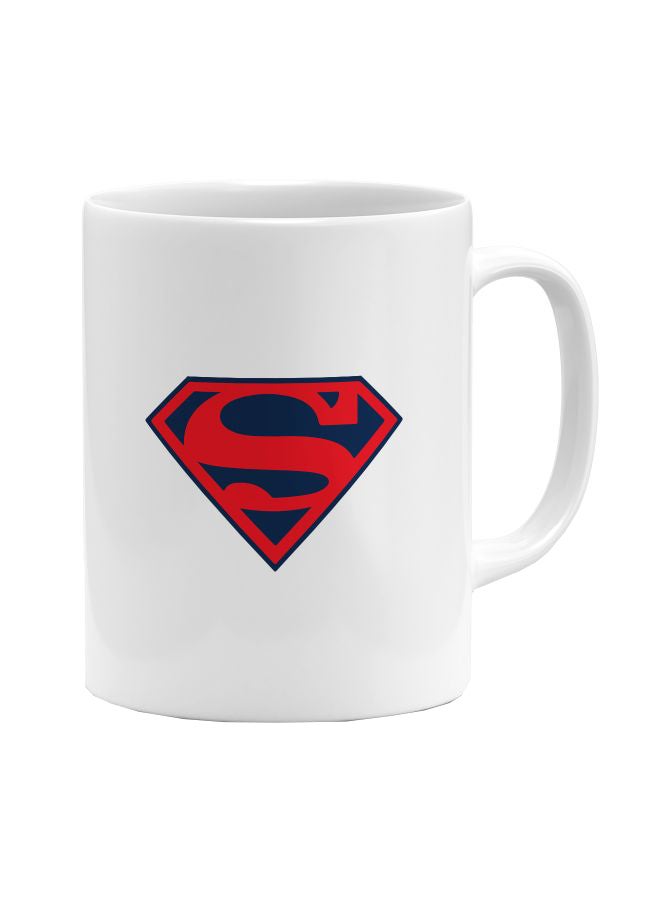 LOUD UNIVERSE Superman Logo Printed Coffee Mug White/Red/Blue  - Image 1