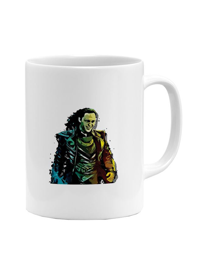LOUD UNIVERSE Avengers Evil Loki Laugh Printed Coffee Mug White/Blue/Green  - Image 1