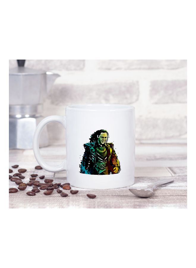 LOUD UNIVERSE Avengers Evil Loki Laugh Printed Coffee Mug White/Blue/Green  - Image 2